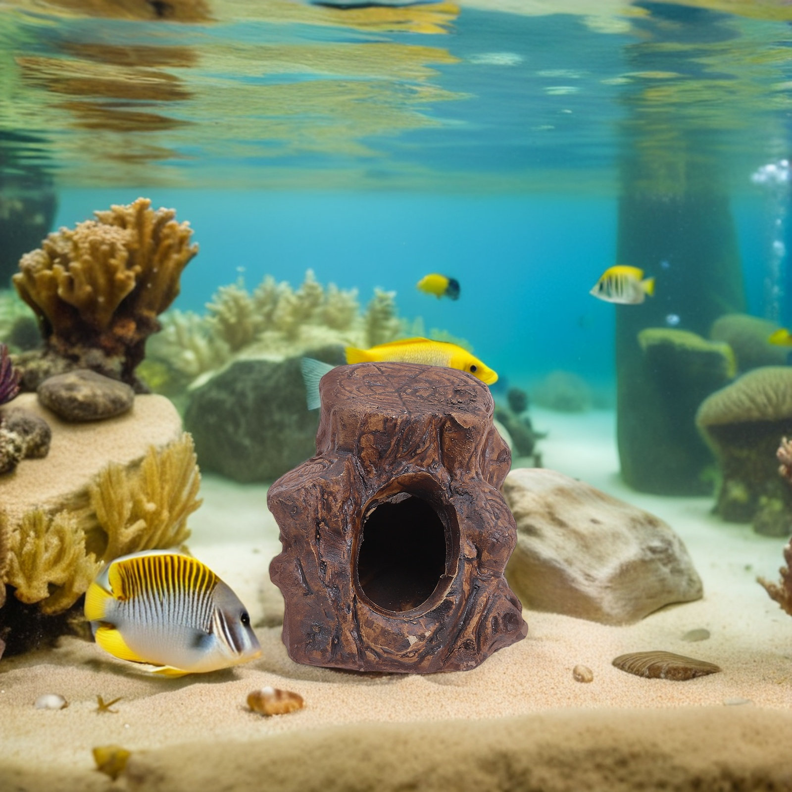 2 ชิ้น ของตกแต่งตู้ปลา ถ้ำซ่อน - Hide Cave Ceramic บทวิจารณ์และราคา